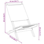 Gartenstühle 8 Stk. Klappbar Cremeweiß Stoff und Massivholz