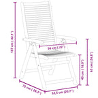 Gartenstühle 6 Stk. Verstellbar 56x72x107 cm Massivholz Akazie
