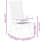 Gartenstühle 8 Stk. Verstellbar 56x72x107 cm Massivholz Akazie