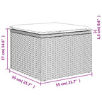 5-tlg. Garten-Sofagarnitur mit Kissen Braun Poly Rattan