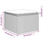 9-tlg. Garten-Sofagarnitur mit Kissen Braun Poly Rattan