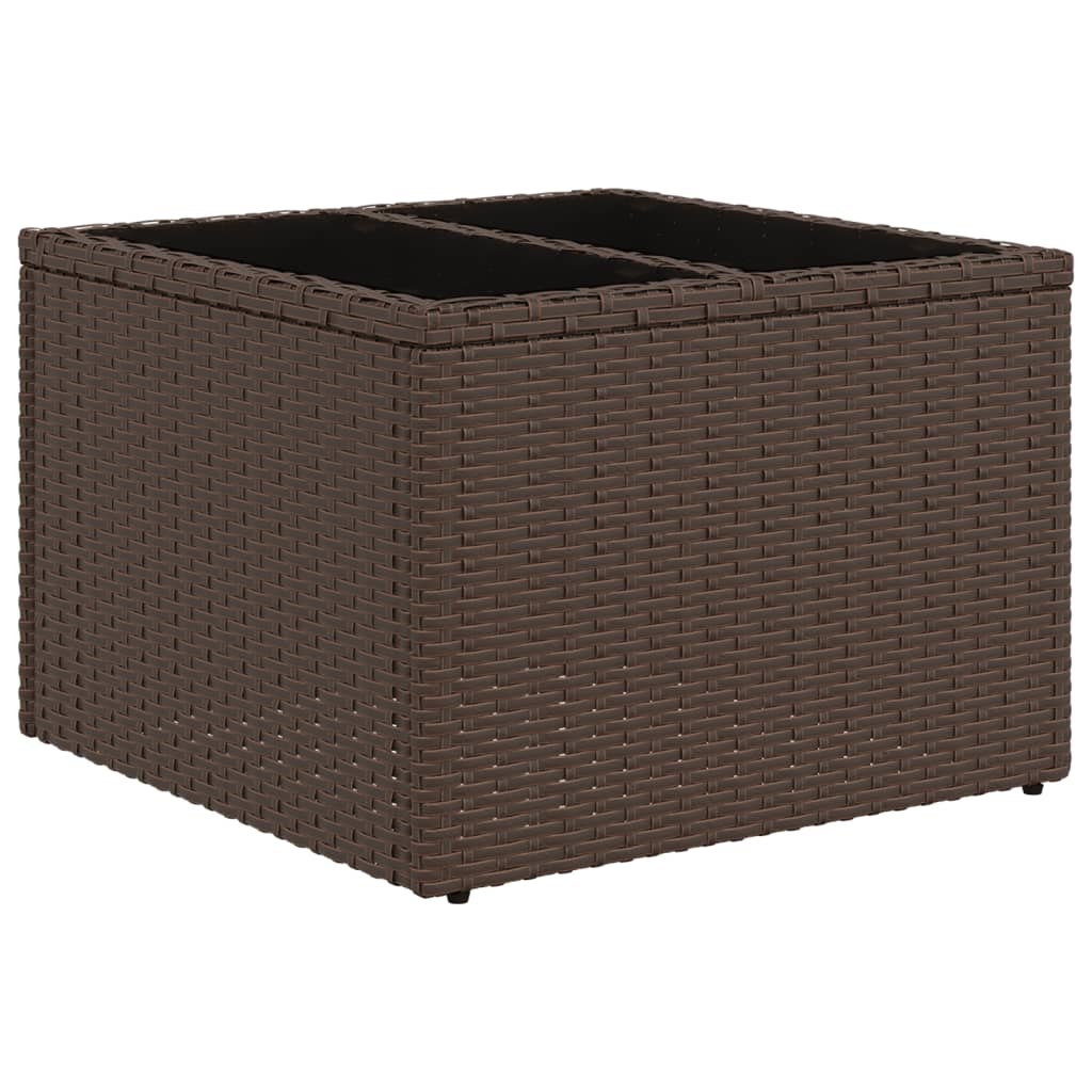 12-teiliges Gartensofa-Set mit Kissen, braun, Polyrattan