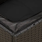 8-tlg. Garten-Sofagarnitur mit Kissen Schwarz Poly Rattan