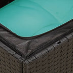 12-tlg. Garten-Sofagarnitur mit Kissen Schwarz Poly Rattan