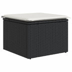 13-tlg. Garten-Sofagarnitur mit Kissen Schwarz Poly Rattan