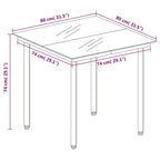 5-tlg. Garten-Essgruppe mit Kissen Braun Poly Rattan
