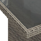 5-teiliges Gartensofa-Set mit Kissen, grau, Polyrattan