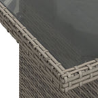 6-teiliges Gartensofa-Set mit Kissen, grau, Polyrattan
