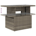 7-teiliges Gartensofa-Set mit Kissen, grau, Polyrattan