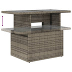 9-teiliges Gartensofa-Set mit Kissen, grau, Polyrattan
