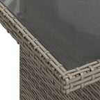 9-teiliges Gartensofa-Set mit Kissen, grau, Polyrattan