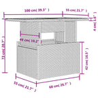 7-teiliges Gartensofa-Set mit Kissen, braun, Polyrattan
