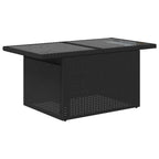 5-tlg. Garten-Sofagarnitur mit Kissen Schwarz Poly Rattan