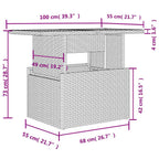 7-teiliges Gartensofa-Set mit Kissen, braun, Polyrattan