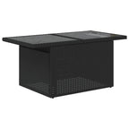 6-tlg. Garten-Sofagarnitur mit Kissen Schwarz Poly Rattan