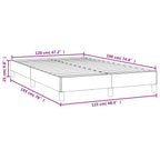 Bettgestell ohne Matratze Hellgrau 120x190 cm Stoff