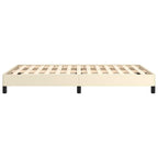 Bettgestell ohne Matratze Creme 120x190 cm Kunstleder
