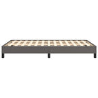 Bettgestell ohne Matratze Grau 120x190 cm Kunstleder