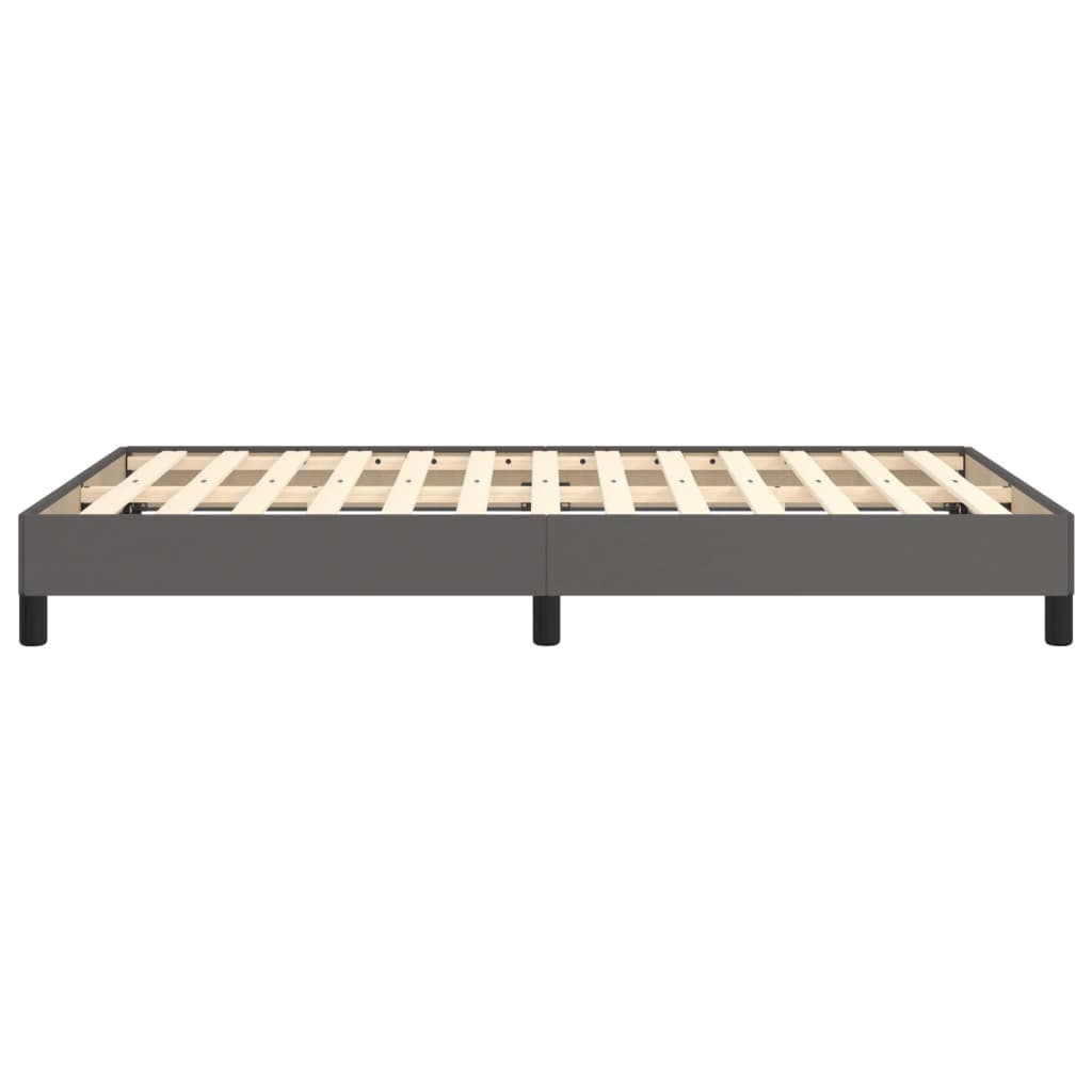 Bettgestell ohne Matratze Grau 120x190 cm Kunstleder