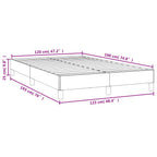 Bettgestell ohne Matratze Dunkelgrau 120x190 cm Samt