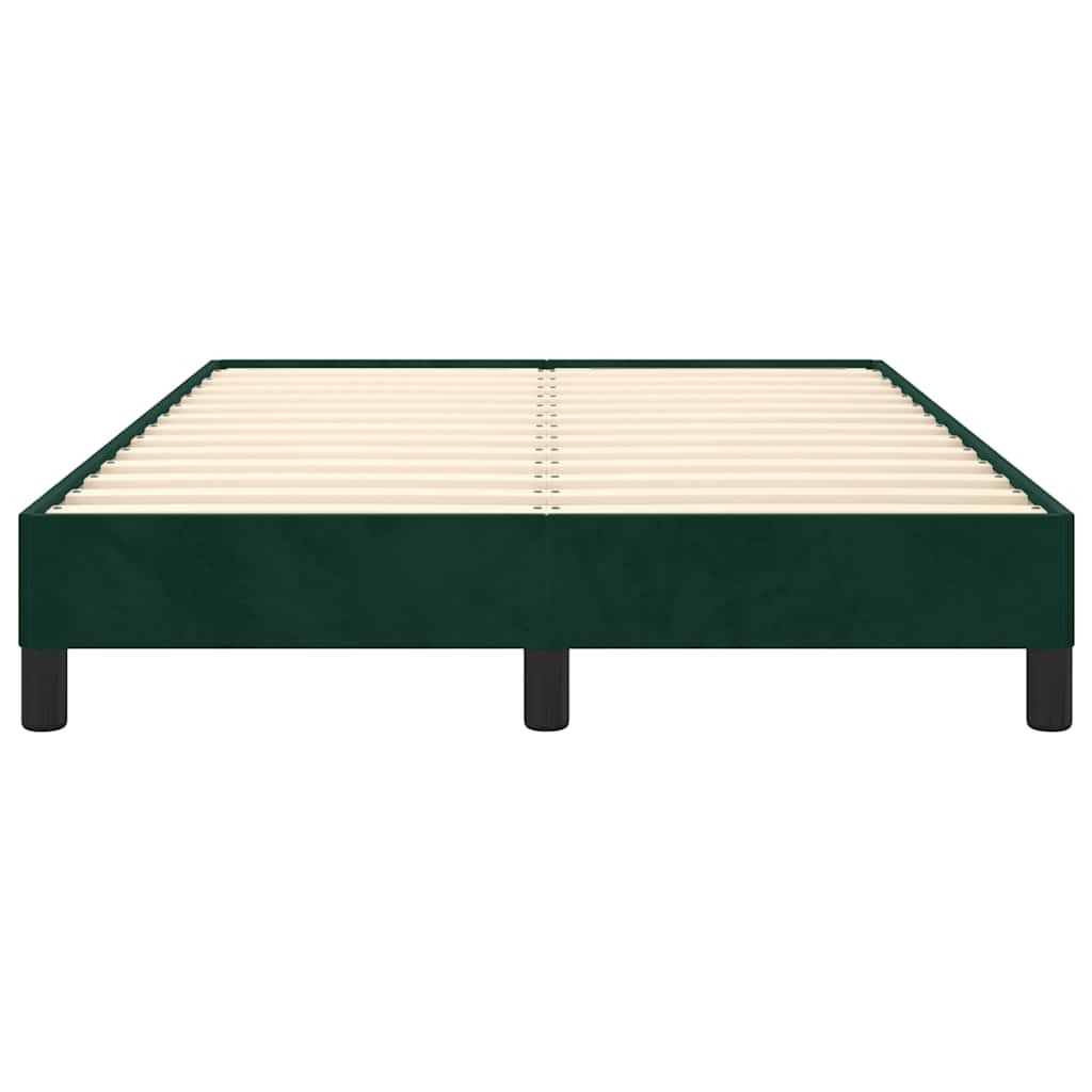 Bettgestell ohne Matratze Dunkelgrün 120x190 cm Samt