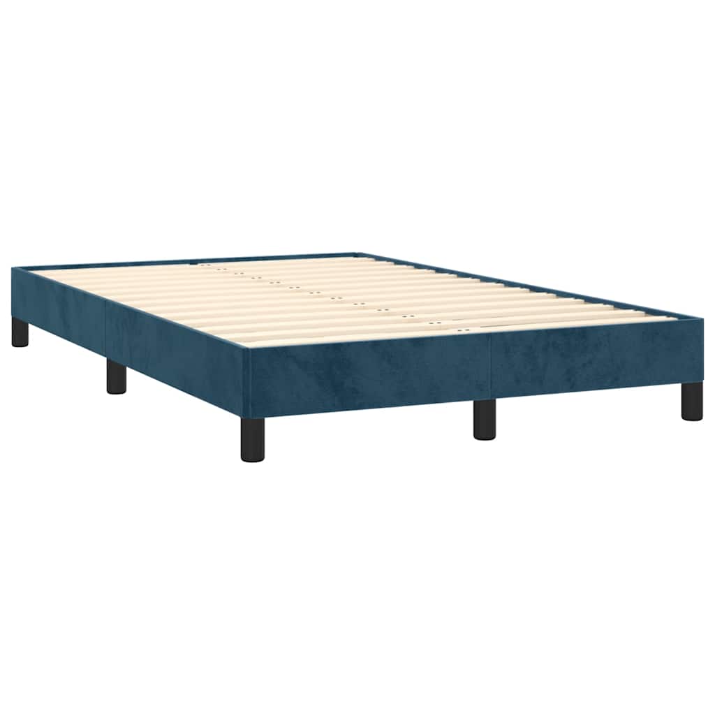Bettgestell ohne Matratze Dunkelblau 120x190 cm Samt