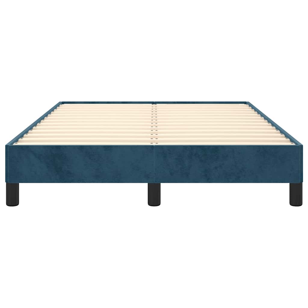 Bettgestell ohne Matratze Dunkelblau 120x190 cm Samt