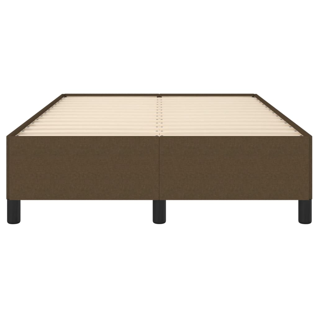 Bettgestell ohne Matratze Dunkelbraun 120x190 cm Stoff