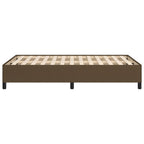 Bettgestell ohne Matratze Dunkelbraun 120x190 cm Stoff