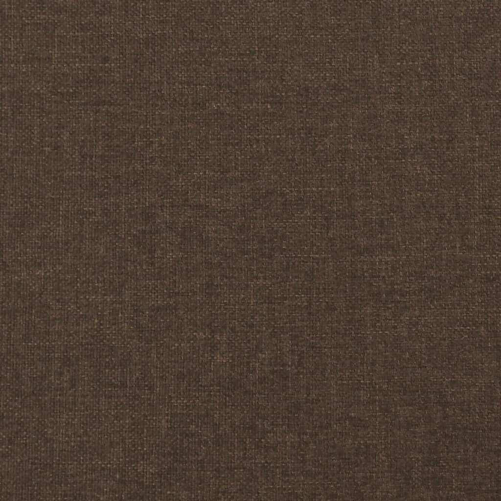 Bettgestell ohne Matratze Dunkelbraun 120x190 cm Stoff