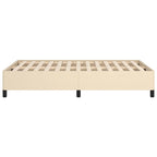 Bettgestell ohne Matratze Creme 120x190 cm Stoff