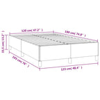 Bettgestell ohne Matratze Creme 120x190 cm Stoff