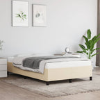 Bettgestell ohne Matratze Creme 120x190 cm Stoff