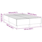 Bettgestell ohne Matratze Dunkelbraun 120x190 cm Stoff