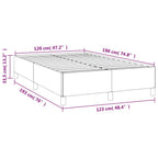Bettgestell ohne Matratze Creme 120x190 cm Kunstleder