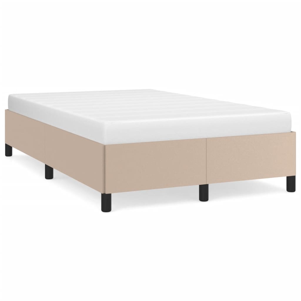 Bettgestell ohne Matratze Cappuccino-Braun 120x190cm Kunstleder