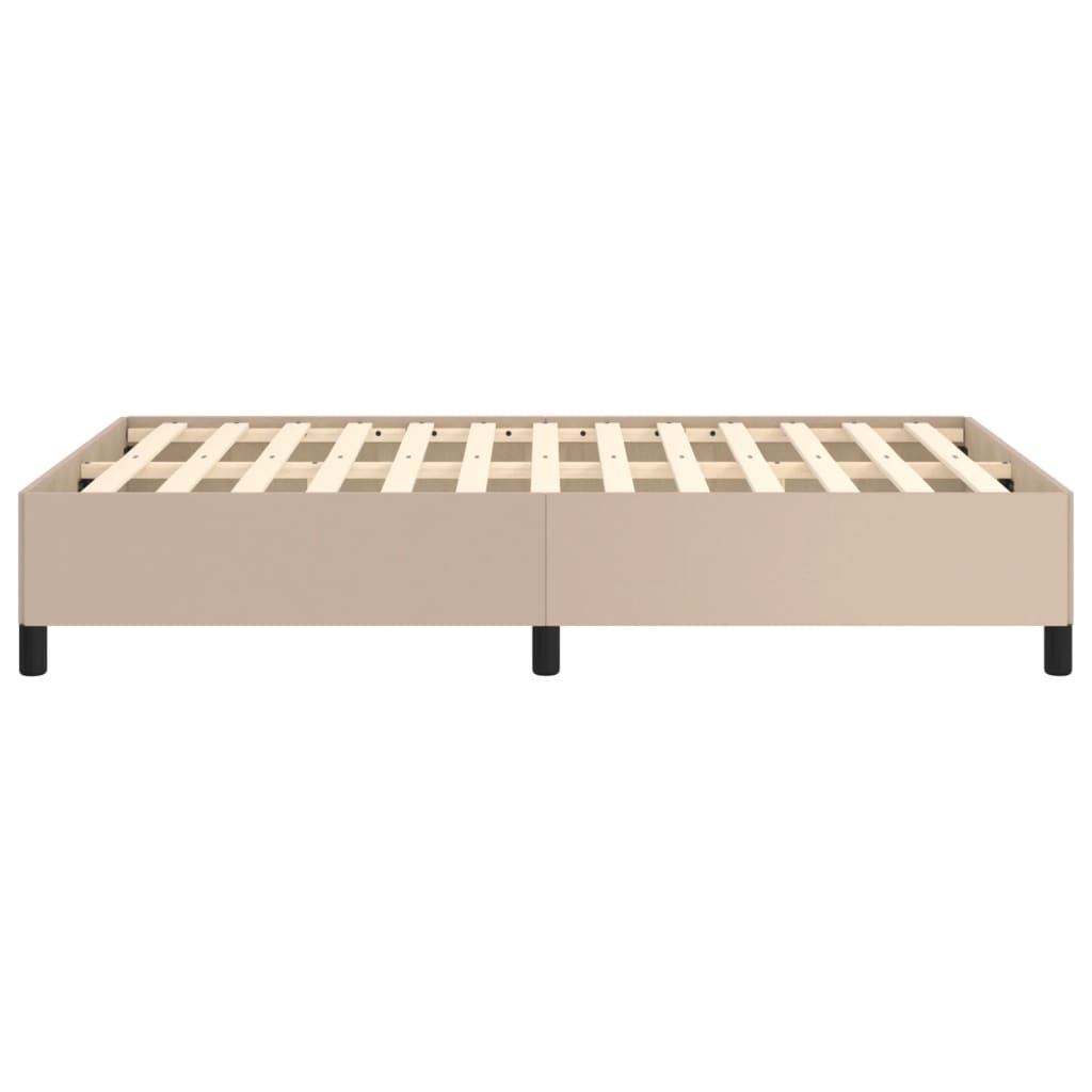 Bettgestell ohne Matratze Cappuccino-Braun 120x190cm Kunstleder