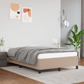 Bettgestell ohne Matratze Cappuccino-Braun 120x190cm Kunstleder