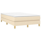 Boxspringbett mit Matratze Creme 120x190 cm Stoff