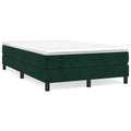 Boxspringbett mit Matratze Dunkelgrün 120x190 cm Samt