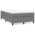 Boxspringbett mit Matratze Dunkelgrau 120x190 cm Stoff