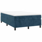 Boxspringbett mit Matratze Dunkelblau 120x190 cm Samt