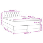 Boxspringbett mit Matratze Hellgrau 120x190 cm Stoff