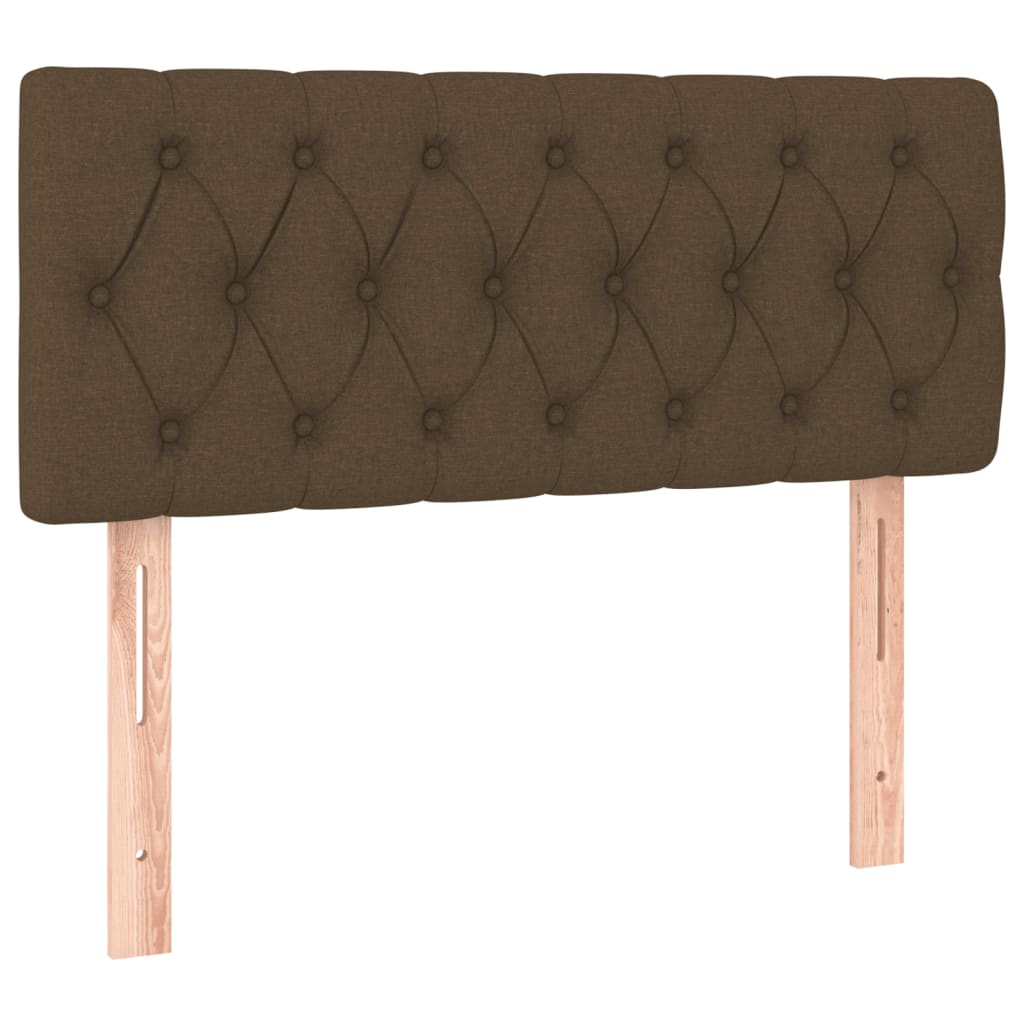 Boxspringbett mit Matratze Dunkelbraun 120x190 cm Stoff