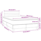 Boxspringbett mit Matratze Dunkelbraun 120x190 cm Stoff