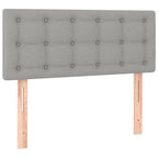 Boxspringbett mit Matratze Hellgrau 120x190 cm Stoff