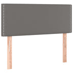 Boxspringbett mit Matratze Grau 120x190 cm Kunstleder