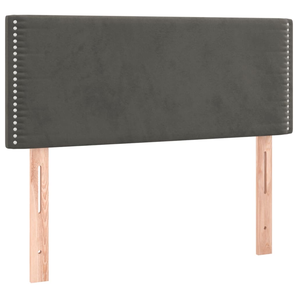 Boxspringbett mit Matratze Dunkelgrau 120x190 cm Samt