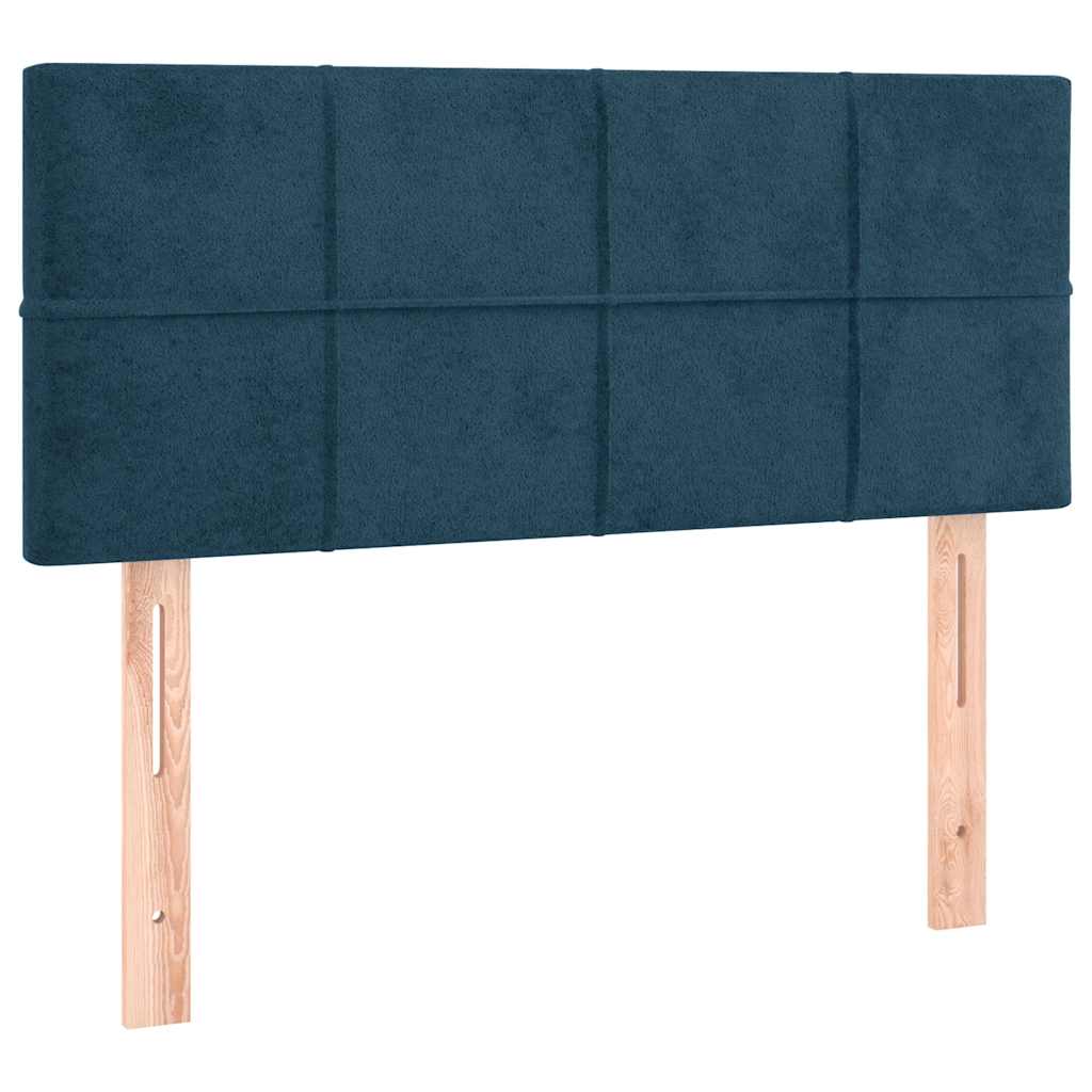Boxspringbett mit Matratze Dunkelblau 120x190 cm Samt