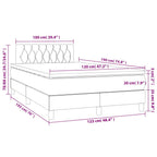 Boxspringbett mit Matratze Schwarz 120x190 cm Samt